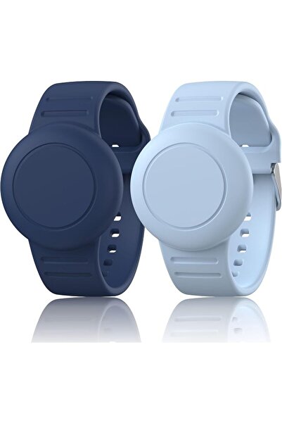 GENERAL Zoe Protective Case Compatible with Airtag, Pink and Blue Gray Silico...