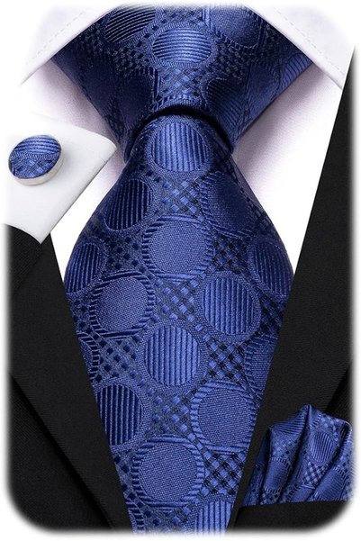 Dubulle Mens Paisely Silk Tie for Men Necktie and Pocket Square Set