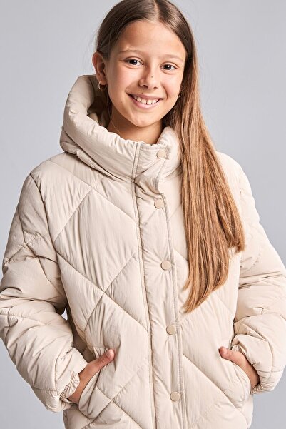 DeFacto Baklava Quilted Hooded Inflatable Coat for Girls H8015A826Au