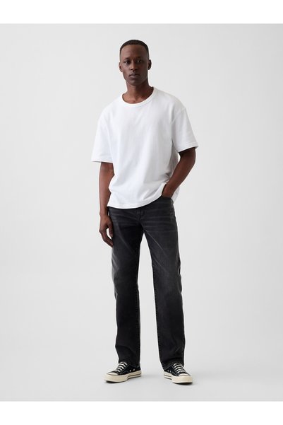 GAP Erkek Siyah Straight Jean Pantolon