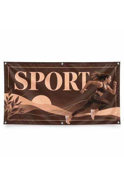 ShopPrint Banner sport – model elegant, 100x50 cm, frontlit cu tiv și capse