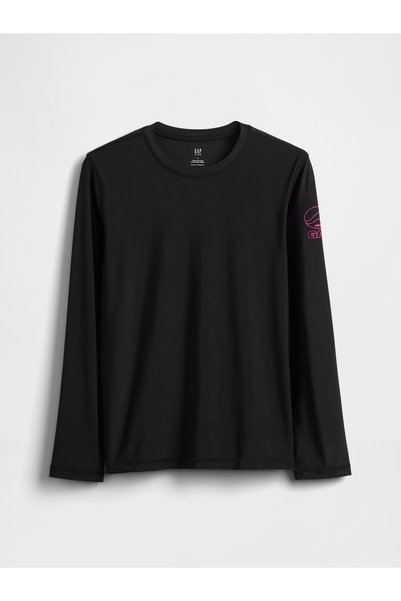 GAP Erkek Çocuk Siyah Logo Rash Guard Mayo Üst