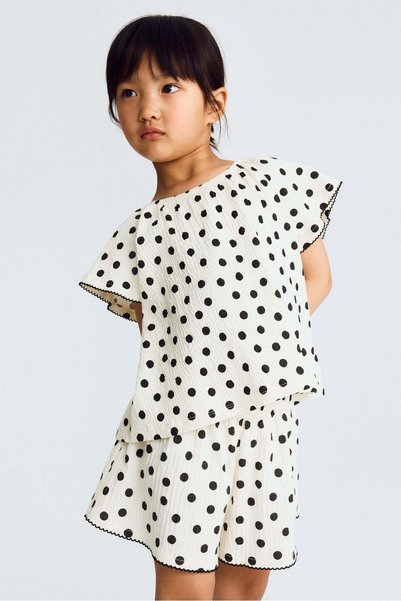 H&M Patterned crêpe top