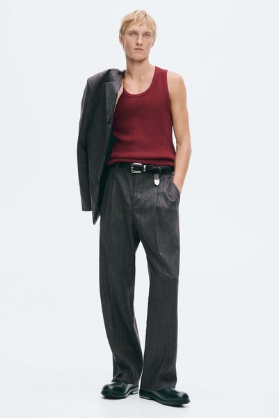 H&M Slim Fit Ribbed wool-blend vest top