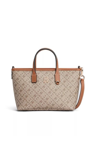 Tommy Hilfiger Kadın TH Monogram Logolu Çıkarılabilir Omuz Askılı Fermuarlı B...