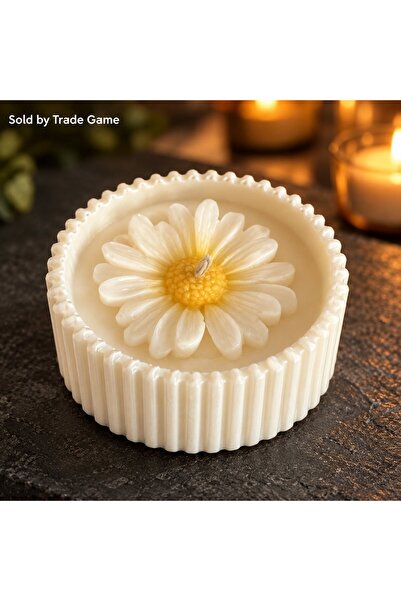 Generic شموع زهرة الأقحوان المعطرة، 12 قطعة، 8 × 4 سم - شموع ديزي معطرة