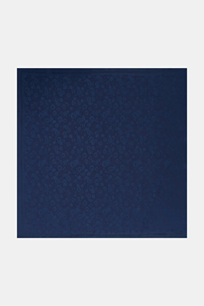 Kayra Minimal Floral Pattern Scarf Navy Blue