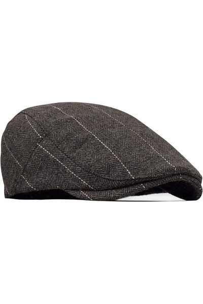 GENERAL Mens Tweed Flat Cap Driving Hat Newsboy Cap - Adjustable 55-59CM Fash...