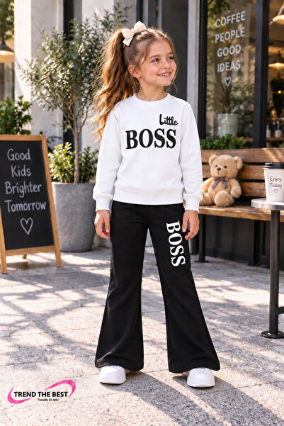 TREND THE BEST Trendin En İyisi Winter, Spring, and Autumn Girls' Black Spani...