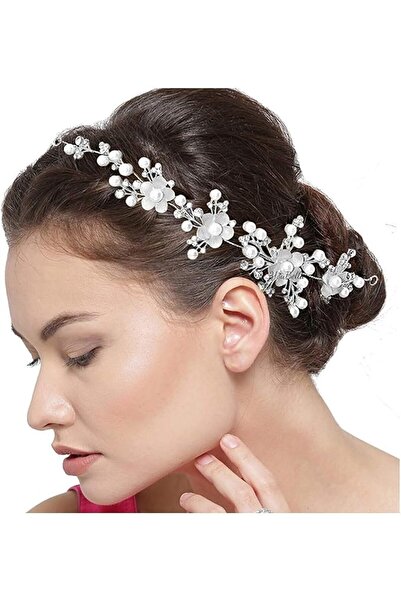 GENERAL YouBella Fashion Jewellery Floral Stone Hair Chain Clip With Pins acc...