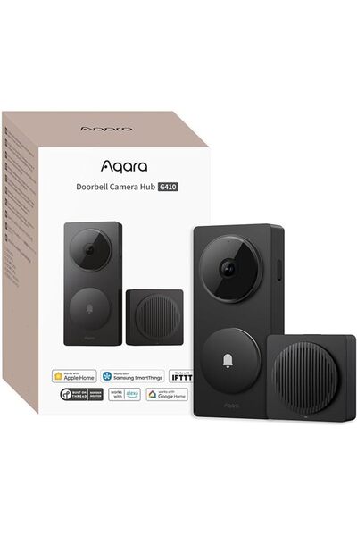 Aqara جرس باب ذكي بكاميرا G410 مع جرس تنبيه، دقة 2K، فيديو آمن متوافق مع Home...