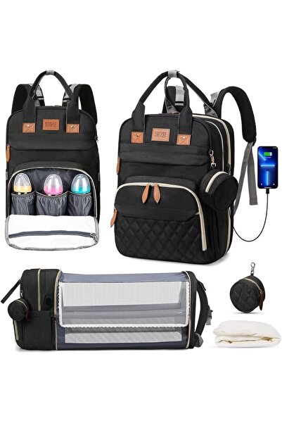 BYBEO Baby Diaper Bag Backpack, Multifunction Diapers Changing Station for Bo...