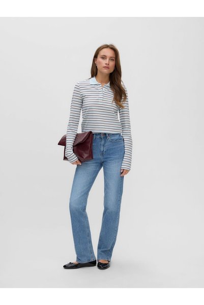 Vero Moda Weit geschnitten VMTESSA-STRETCH Hohe Taille Gerade geschnitten Jeans
