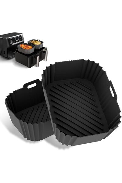 HaveLovely 2PCS NON-STICK SILICONE AIR FRYER LINERS, Fits Ninja DZ201/DZ401/D...