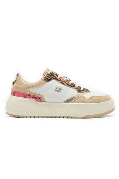 D.Franklin ΓΥΝΑΙΚΕΙΟ SNEAKER COURT STICH DFSH321097 BEIGE / MULTI