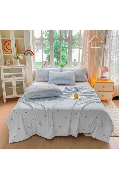 JOJO HOME Set de lenjerie de pat cool, JOJO HOME, 3 piese, 100% bumbac, 200X2...