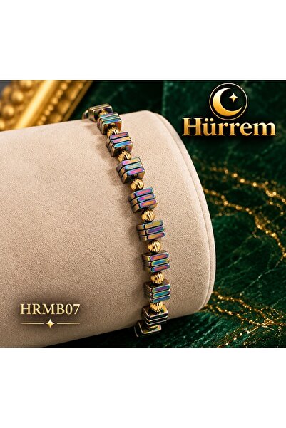 Generic Brand Brățară Șnur din Aur 14 k cu hematite colorate și bile din aur ...