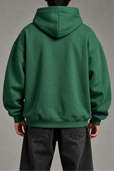ship master Men's Oversize Hooded Sweatshirt Reap Graphic Printed 3 Thread
