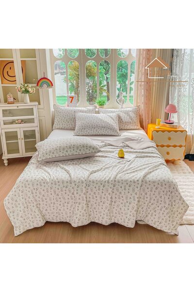 JOJO HOME Set de lenjerie de pat cool, JOJO HOME, 3 piese, 100% bumbac, 200X2...