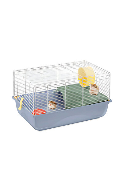 IMAC Criceti 60 "2Nd Life Plastic" Cage 60,5X40,5X33Cm For Small Pets Zinc/Av...