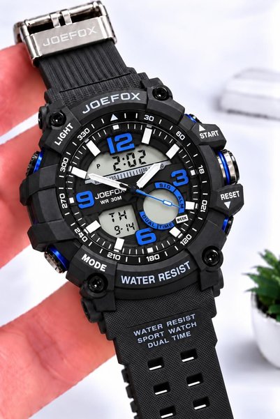 Joefox Digital Ve Analog 2 Yıl Garantili Kronmetre+Takvim+Alarm+Aydınlatma Er...