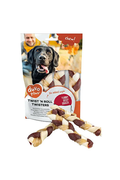 Duvo Plus Duvo+ Chew! Twist `N Roll Twisters Beef 12.5Cm-L-2St (New)