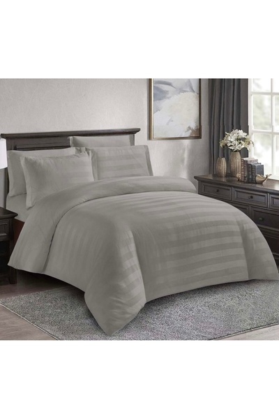 Truva Home Lenjerie de Pat Dublu Damasc Premium 6 Piese Cearceaf Pat 230x250 ...