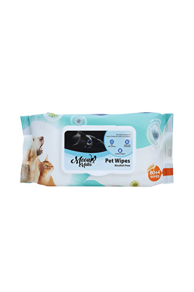 MEOW Mates Pet Wipes (80+4Pcs) - Unscented