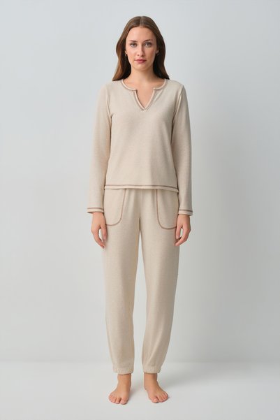 SUWEN Comfort V Yaka Pijama Takımı
