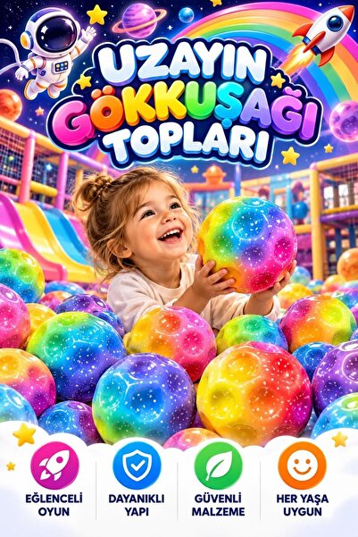 Genel Markalar Zıplayan Top Gökkuşağı Ay Topu