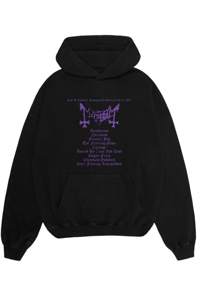 ELFERA Mayham 4 Design Printed Oversized Sweatshirt