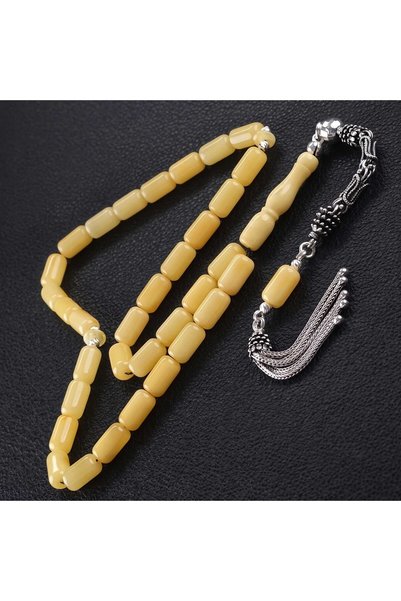 TESBİHCİBABA Lal Püskül Tiger Kaya Damla Amber Prayer Beads
