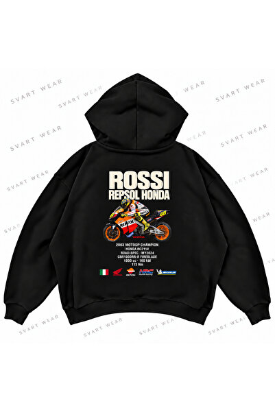 SVART WEAR Valentino Rossi · Honda Rc211V · 2003 Printed Oversize Boxy Hooded...