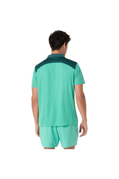 Asics COURT POLO Erkek Aurora Green Kısa Kollu Tshirt 2041A340-303