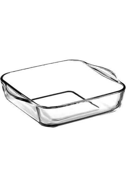 Borcam By Pasabahce صينية خبز زجاجية مربعة من باساباهتشي بوركام سعة 1.95 لتر ...