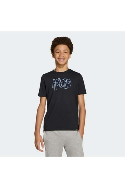 adidas تي شيرت لايف ستايل للأولاد من _ JV5246
