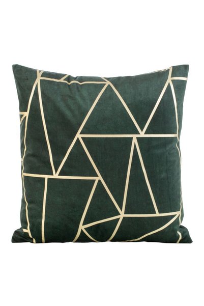 Eurofirany Fata de perna decorativa BLINK-29 45x45 verde inchis/auriu deschis