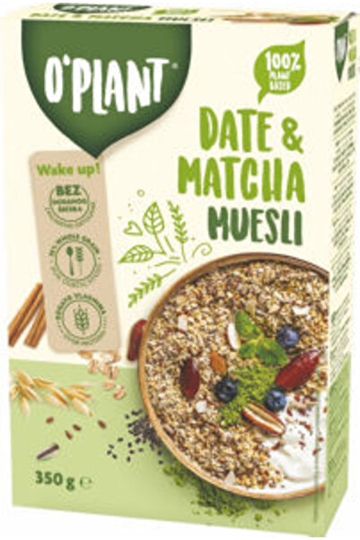 O'Plant Musli cu matcha & curmale