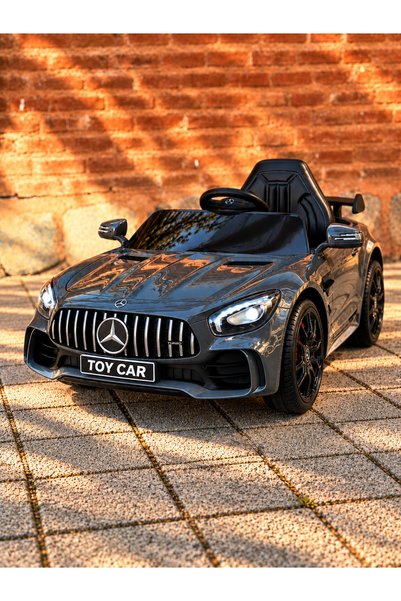 TOY CAR 12V Çift Motorlu Akülü Araba Uzaktan Kumandalı Deri Koltuk LED Far Sp...