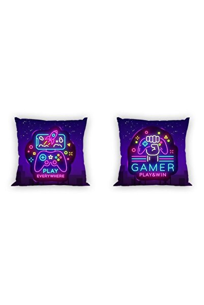 Faro Fata de perna decorativa Faro, Gamer, bumbac, multicolor, 40x40 cm