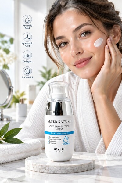 Alternature Cilt Beyazlatıcı Krem Renk Tonu Eşitleyici Bakım Kremi 50 ml