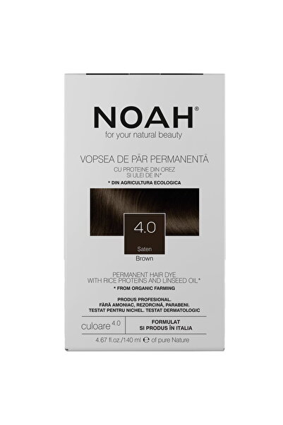 Noah Vopsea de păr permanentă, 4.0 Maro, 140 ml