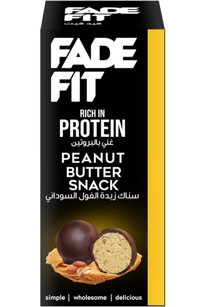 Fade Fit Peanut Butter Protein Balls - 30g Gluten-Free Snack with 6g of Prote...