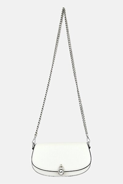 Michael Kors حقيبة كروس نسائية سادة، بيضاء