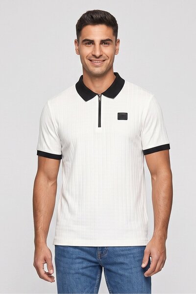 Karl Lagerfeld Men Regular Fit Embroidered Logo Short Sleeve Polo Shirt, Opti...