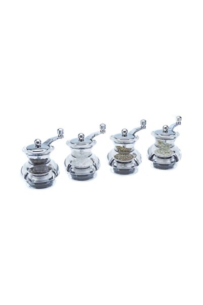 Marlux Set of 4 spice grinders with crank handle, 7 cm, acrylic, "Boogie" -