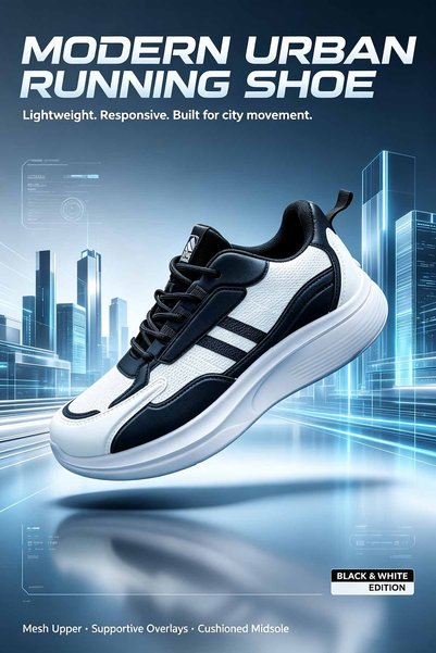 Amity Footwear KSA Men's Urban Running Shoes – Structured Overlays with Wide ...
