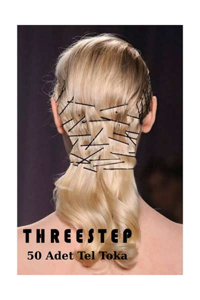 THREESTEP Black Color Wire Buckle Hair Clips 50 Pieces |   Daily Use, Stylish...