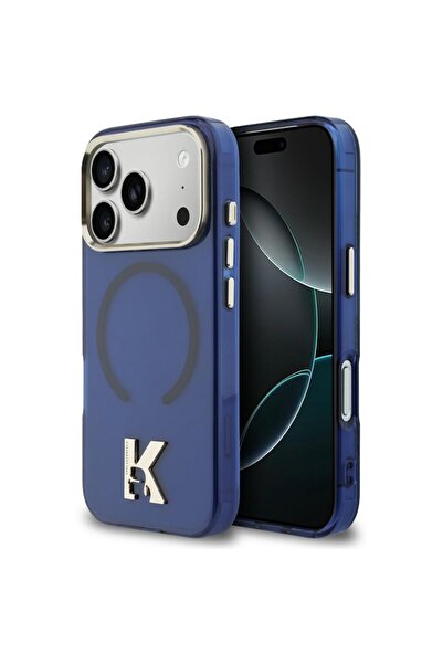 Karl Lagerfeld Husa IML K Head Logo MagSafe, iPhone 17/18 Pro, Albastru