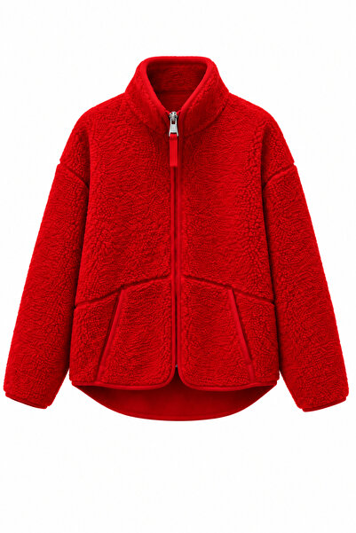 Mixray 4984 Hanorac din fleece pentru femei, cu fermoar, buzunare frontale și...